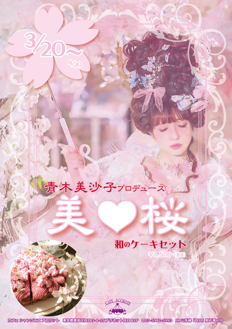 青木美紗子プロデュース「美桜和のケーキセット」